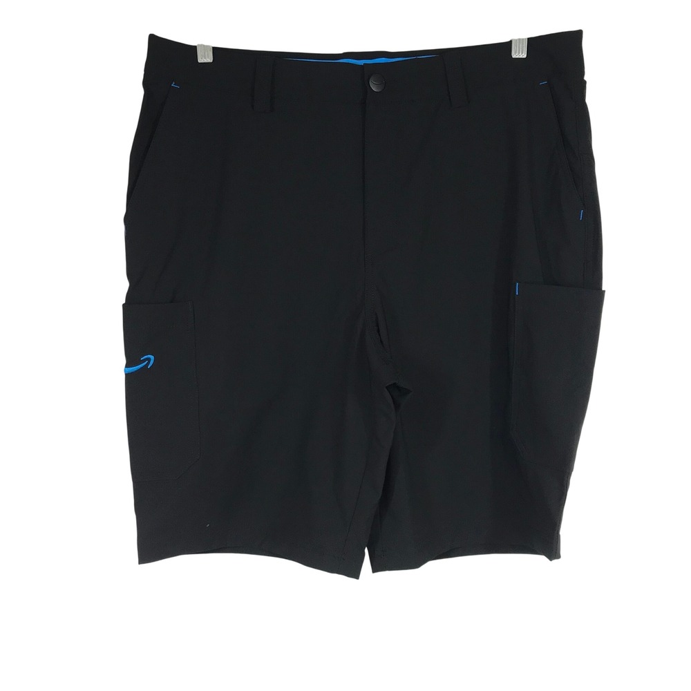 Luly Yang Mens Black Cargo‎ Work Shorts XL Waist 37-40 Uniform